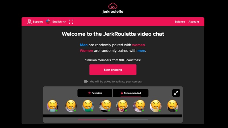 Jerkroulette video chat
